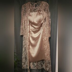 Elegant Lace Overlay Dress